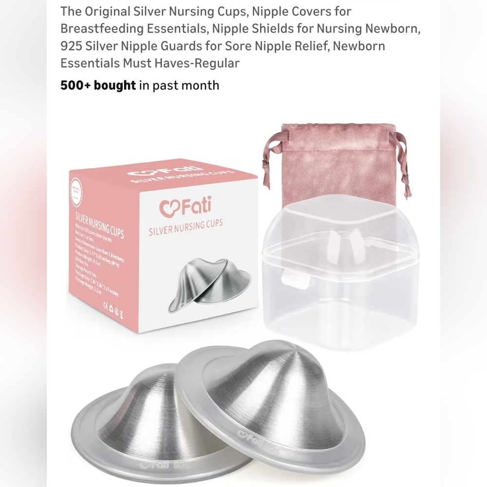 Silver Nursing Cups for Breastfeeding